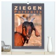 Ziegenportraits (hochwertiger Premium Wandkalender 2025 DIN A2 hoch), Kunstdruck in Hochglanz - Sabine Löwer