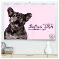 Bullys - Französische Bulldoggen 2024 (hochwertiger Premium Wandkalender 2024 DIN A2 quer), Kunstdruck in Hochglanz - Jeanette Hutfluss