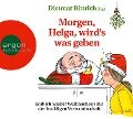 Cover-Bild zum Titel 'Morgen, Helga, wird's was geben' von 'Till Raether, Daniela Gassmann, Kirsten Fuchs, Luzi van Gisteren, Daniel Bielenstein'