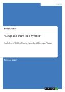 Cover-Bild zum Titel '"Deep and Pure for a Symbol"' von 'Ilona Kramer'