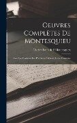 Cover-Bild zum Titel 'Oeuvres Complètes de Montesquieu' von 'Charles De Secondat Montesquieu'