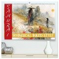 Samurai - whimsical inked style (hochwertiger Premium Wandkalender 2025 DIN A2 quer), Kunstdruck in Hochglanz - Val Thoermer