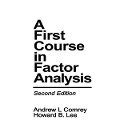 Cover-Bild zum Titel 'A First Course in Factor Analysis' von 'Andrew L. Comrey, Howard B. Lee'