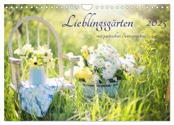 Lieblingsgärten mit poetischen Sinnsprüchen (Wandkalender 2025 DIN A4 quer), CALVENDO Monatskalender - Konstanze Junghanns