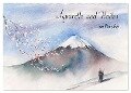 Aquarelle und Haiku von Basho (Wandkalender 2024 DIN A2 quer), CALVENDO Monatskalender - Jitka Krause