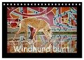 Windhund bunt (Tischkalender 2024 DIN A5 quer), CALVENDO Monatskalender - Kathrin Köntopp