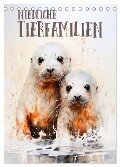 Niedliche Tierfamilien (Tischkalender 2025 DIN A5 hoch), CALVENDO Monatskalender - Melanie Viola