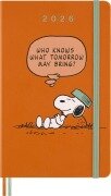 Cover-Bild zum Titel 'Moleskine 12 Monate Peanuts Snoopy Tomorrow Wochen Notizkalender 2026, L/A5, 1 Wo = 1 Seite, fester Einband, Kadmiumorange' von ''