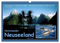 Naturwunder Neuseeland - in Bild und Text (Wandkalender 2025 DIN A3 quer), CALVENDO Monatskalender - Ferry Böhme