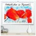 Mohnblüten in Aquarell (hochwertiger Premium Wandkalender 2024 DIN A2 quer), Kunstdruck in Hochglanz - Anja Frost