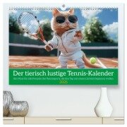 Der tierisch lustige Tennis-Kalender (hochwertiger Premium Wandkalender 2025 DIN A2 quer), Kunstdruck in Hochglanz - Peter Rübsamen