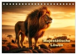 Majestätische Löwen - Die Herrscher der Wildnis (Tischkalender 2025 DIN A5 quer), CALVENDO Monatskalender - Peter R. Stuhlmann
