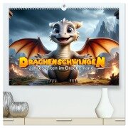 Drachenschwingen: Jahreszeiten im Drachenland (hochwertiger Premium Wandkalender 2026 DIN A2 quer), Kunstdruck in Hochglanz - Artefacti Artefacti