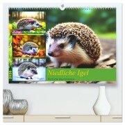 Niedliche Igel (hochwertiger Premium Wandkalender 2026 DIN A2 quer), Kunstdruck in Hochglanz - Steffani Lehmann