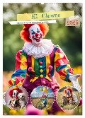 KI Clowns Mit Leichtigkeit das Leben genießen (Wandkalender 2025 DIN A2 hoch), CALVENDO Monatskalender - Claudia Schimmack