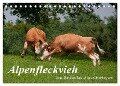 Alpenfleckvieh (Tischkalender 2024 DIN A5 quer), CALVENDO Monatskalender - Karolina Gasteiger