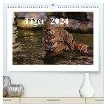 Tiger 2024 (hochwertiger Premium Wandkalender 2024 DIN A2 quer), Kunstdruck in Hochglanz - Jörg Hennig