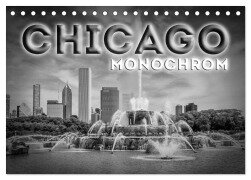 CHICAGO Monochrom (Tischkalender 2025 DIN A5 quer), CALVENDO Monatskalender - Melanie Viola