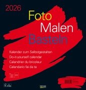 Cover-Bild zum Titel 'Foto-Malen-Basteln Bastelkalender schwarz groß 2026' von ''