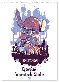 Cyberpunk Futuristische Städte (Wandkalender 2024 DIN A3 hoch), CALVENDO Monatskalender - Luca Schmidt