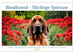 Bloodhound - Mächtige Spürnase (Wandkalender 2026 DIN A3 quer), CALVENDO Monatskalender - Claudia Kleemann
