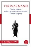 [Hermann Hesse. Einleitung zu einer amerikanischen Demian-Ausgabe] - Thomas Mann