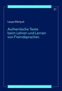 Cover-Bild zum Titel 'Authentische Texte beim Lehren und Lernen von Fremdsprachen' von 'Lesya Matiyuk'