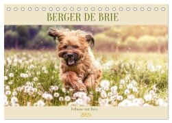 Berger de Brie - Fellnase mit Herz (Tischkalender 2025 DIN A5 quer), CALVENDO Monatskalender - Sonja Teßen