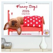 Cover-Bild zum Titel 'Funny Dogs (hochwertiger Premium Wandkalender 2026 DIN A2 quer), Kunstdruck in Hochglanz' von 'Jeanette Hutfluss'