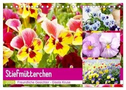 Stiefmütterchen Freundliche Gesichter (Tischkalender 2025 DIN A5 quer), CALVENDO Monatskalender - Gisela Kruse