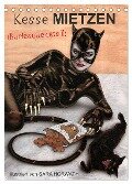 Kesse Mietzen - Burlesque cats II - mit flotten Linien gezeichnete Pin-up Katzen (Tischkalender 2024 DIN A5 hoch), CALVENDO Monatskalender - Sara Horwath Burlesqe up your wall