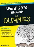 Word 2016 für Profis für Dummies - Dan Gookin