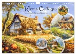 Kleine Cottages - Romantische Fantasiehäuschen (Wandkalender 2025 DIN A4 quer), CALVENDO Monatskalender - Anja Frost