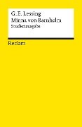 Cover-Bild zum Titel 'Minna von Barnhelm, oder das Soldatenglück' von 'Gotthold Ephraim Lessing'