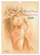 Cover-Bild zum Titel 'Akt und Dessous - Handgemalte Kunst (Wandkalender 2026 DIN A4 hoch), CALVENDO Monatskalender' von 'Marita Zacharias'