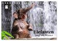 Elefanten. Spaß am Wasser (Tischkalender 2024 DIN A5 quer), CALVENDO Monatskalender - Elisabeth Stanzer