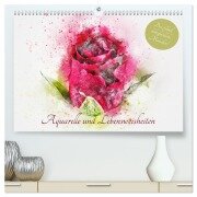 Aquarelle und Lebensweisheiten (hochwertiger Premium Wandkalender 2026 DIN A2 quer), Kunstdruck in Hochglanz - Rose Hurley