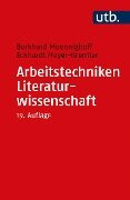 Arbeitstechniken Literaturwissenschaft - Burkhard Moennighoff, Eckhardt Meyer-Krentler