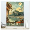 Italien - Old School Poster Style (hochwertiger Premium Wandkalender 2025 DIN A2 hoch), Kunstdruck in Hochglanz - Val Thoermer