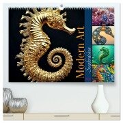 Seepferdchen - Modern Art (hochwertiger Premium Wandkalender 2026 DIN A2 quer), Kunstdruck in Hochglanz - Susan Michel