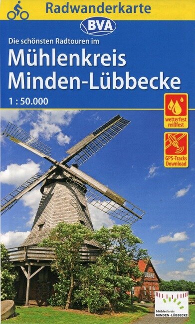 Radwanderkarte BVA Radwandern im Mühlenkreis Minden-Lübbecke 1:50.000 - 
