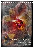 Shabby - Orchidee, Interpretation auf alten Fotoplatten (Tischkalender 2024 DIN A5 hoch), CALVENDO Monatskalender - Erwin Renken