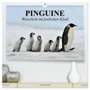 Pinguine - Watscheln im festlichen Kleid (hochwertiger Premium Wandkalender 2025 DIN A2 quer), Kunstdruck in Hochglanz - Elisabeth Stanzer