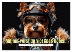 Der humoristische Yorkshire Terrier Kalender (Wandkalender 2026 DIN A2 quer), CALVENDO Monatskalender - Peter Rübsamen