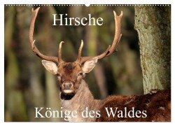 Hirsche - Könige des Waldes/Geburtstagskalender (Wandkalender 2026 DIN A2 quer), CALVENDO Monatskalender - Arno Klatt