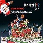 Cover-Bild zum Titel 'Die drei ??? Kids Adventskalender - 24 Tage Weihnachtsparade' von 'Ulf Blanck, Steffen Gumpert'