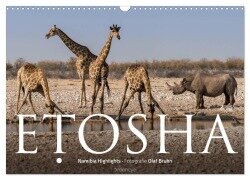 ETOSHA - Namibia Highlights (Wandkalender 2026 DIN A3 quer), CALVENDO Monatskalender - Olaf Bruhn