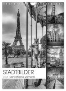 STADTBILDER Monochrome Momente (Wandkalender 2025 DIN A4 hoch), CALVENDO Monatskalender - Melanie Viola