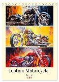 Custom Motorcycle Paintings (Tischkalender 2024 DIN A5 hoch), CALVENDO Monatskalender - Rose Hurley