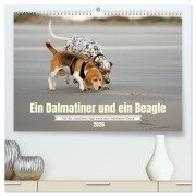 Ein Dalmatiner und ein Beagle - Auf der maritimen Jagd nach dem weltbesten Stock (hochwertiger Premium Wandkalender 2026 DIN A2 quer), Kunstdruck in Hochglanz - Daniela Tapper